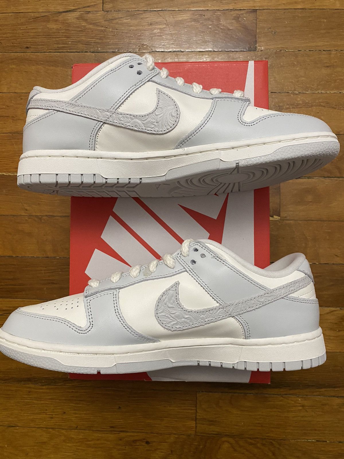 Nike Size 9.5W / 8M - Nike Dunk Low Needlework Grey Fog Sail Size US 9.5 / IT 39.5 - 3 Thumbnail