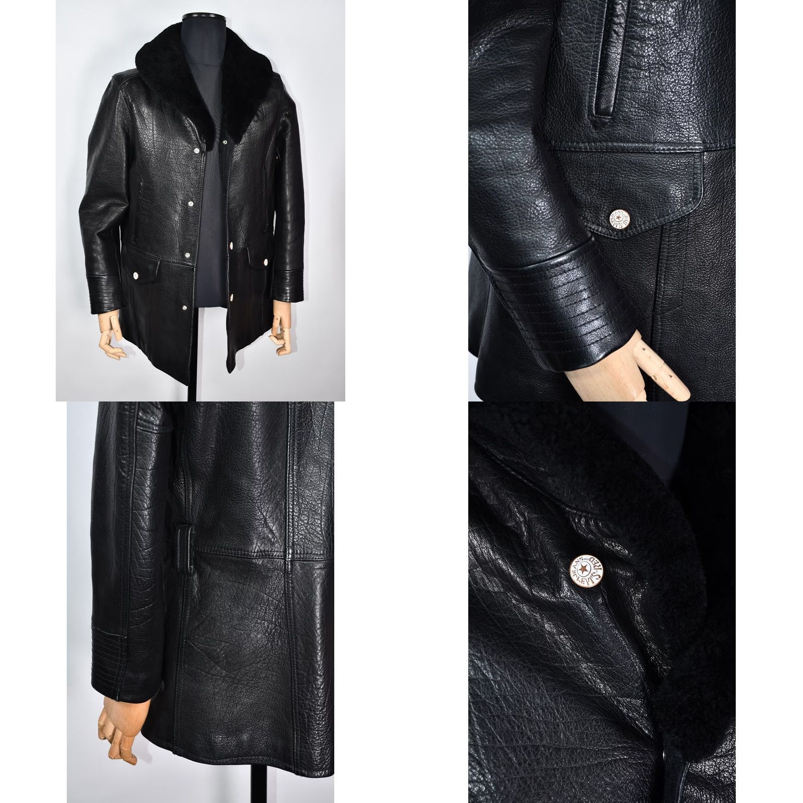 Levi's Levi's RED Leather Black Coat Wool Lining Men's Winter Jacket M Black Leather Wool Lining Jacket Mens M jacket coat Size US M / EU 48-50 / 2 - 9 Thumbnail
