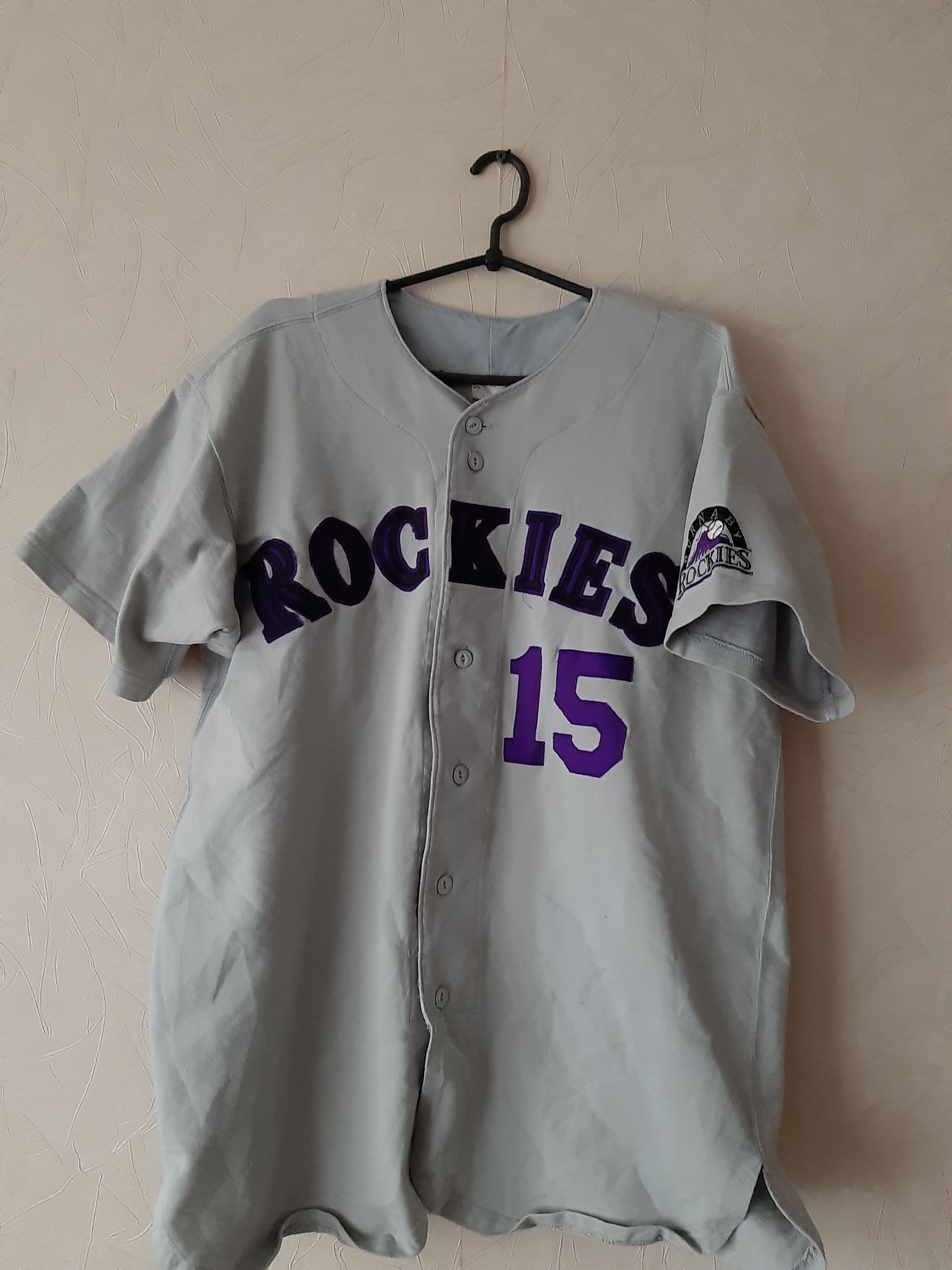 image of Colorado Rockies 1990S Mlb Southland Jersey in Grey, Men's (Size Small)