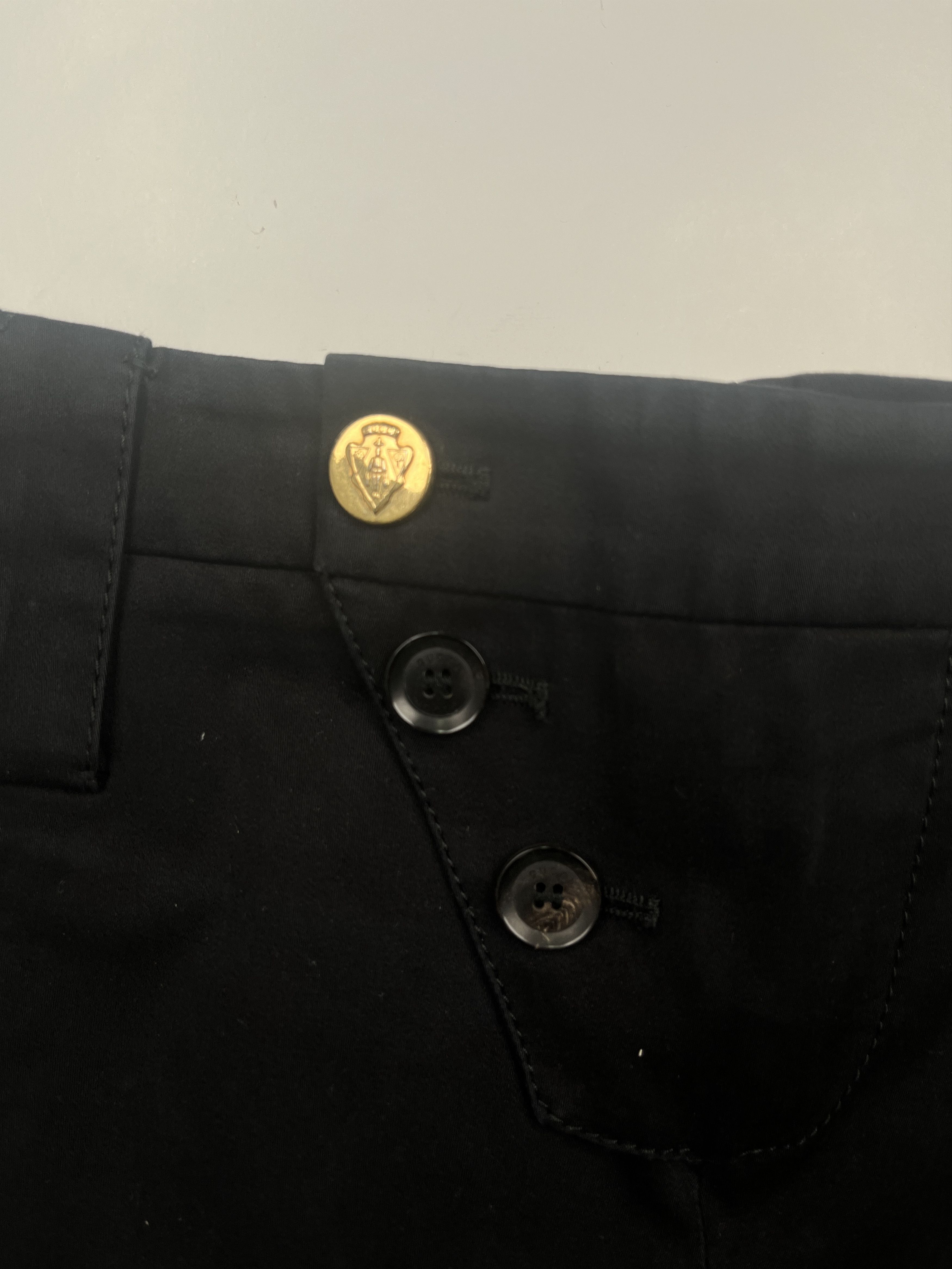 Gucci Gucci Black Cotton Pants With Brass Buckles Size 26" / US 2 / IT 38 - 3 Thumbnail