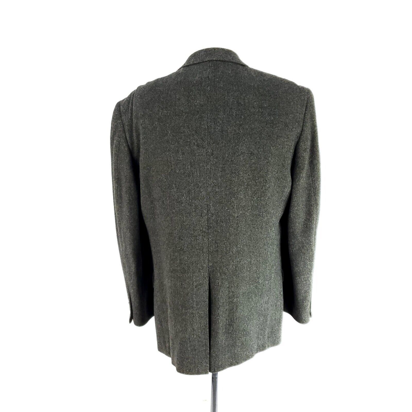 Robert Stock Robert Stock Soft Tweed Wool 2 Button Sport Coat 42R Green H Size 42R - 5 Thumbnail