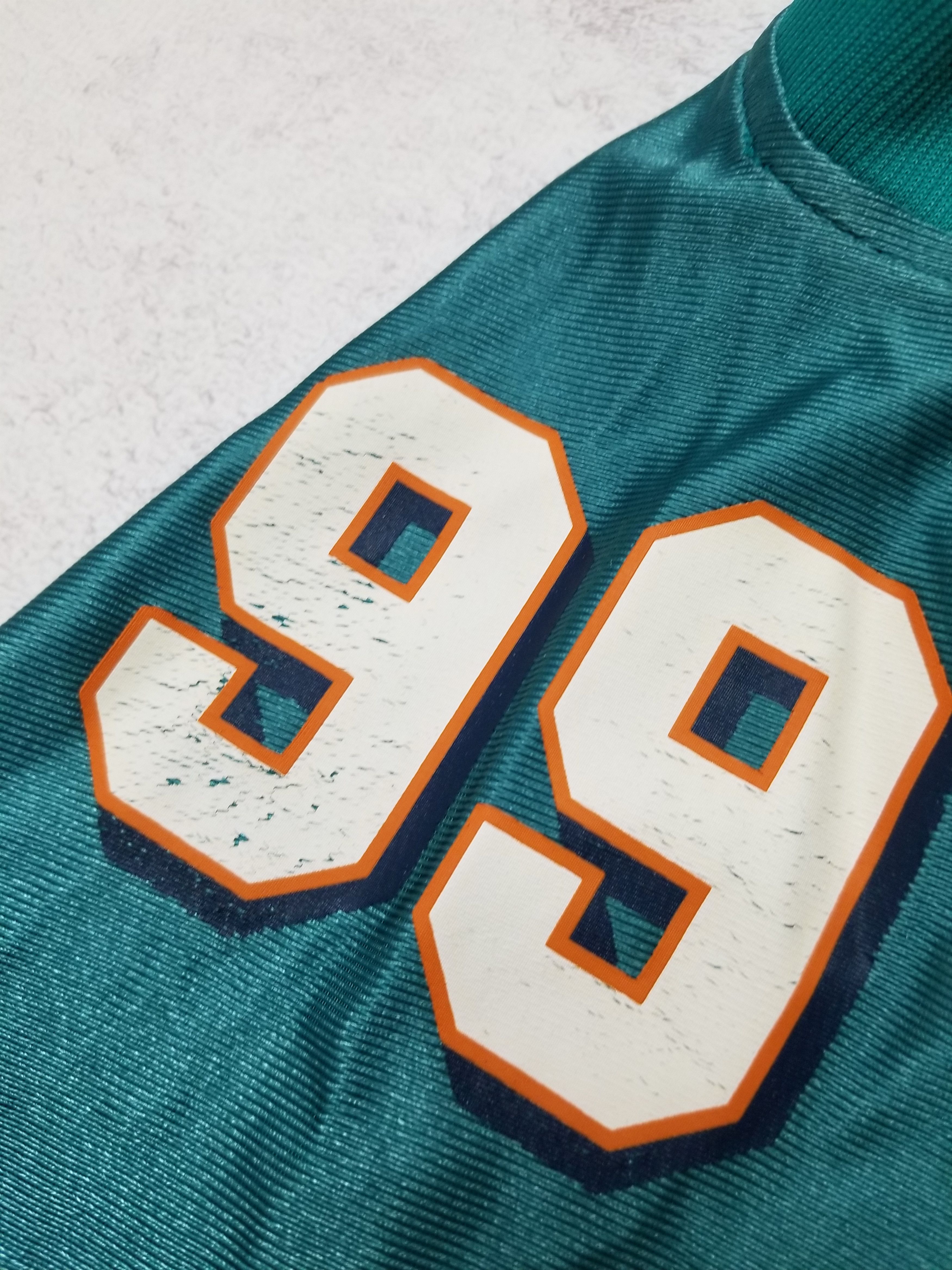 Reebok VTG Miami Dolphins Jason Taylor #99 Football Teal Jersey Size US L / EU 52-54 / 3 - 5 Thumbnail