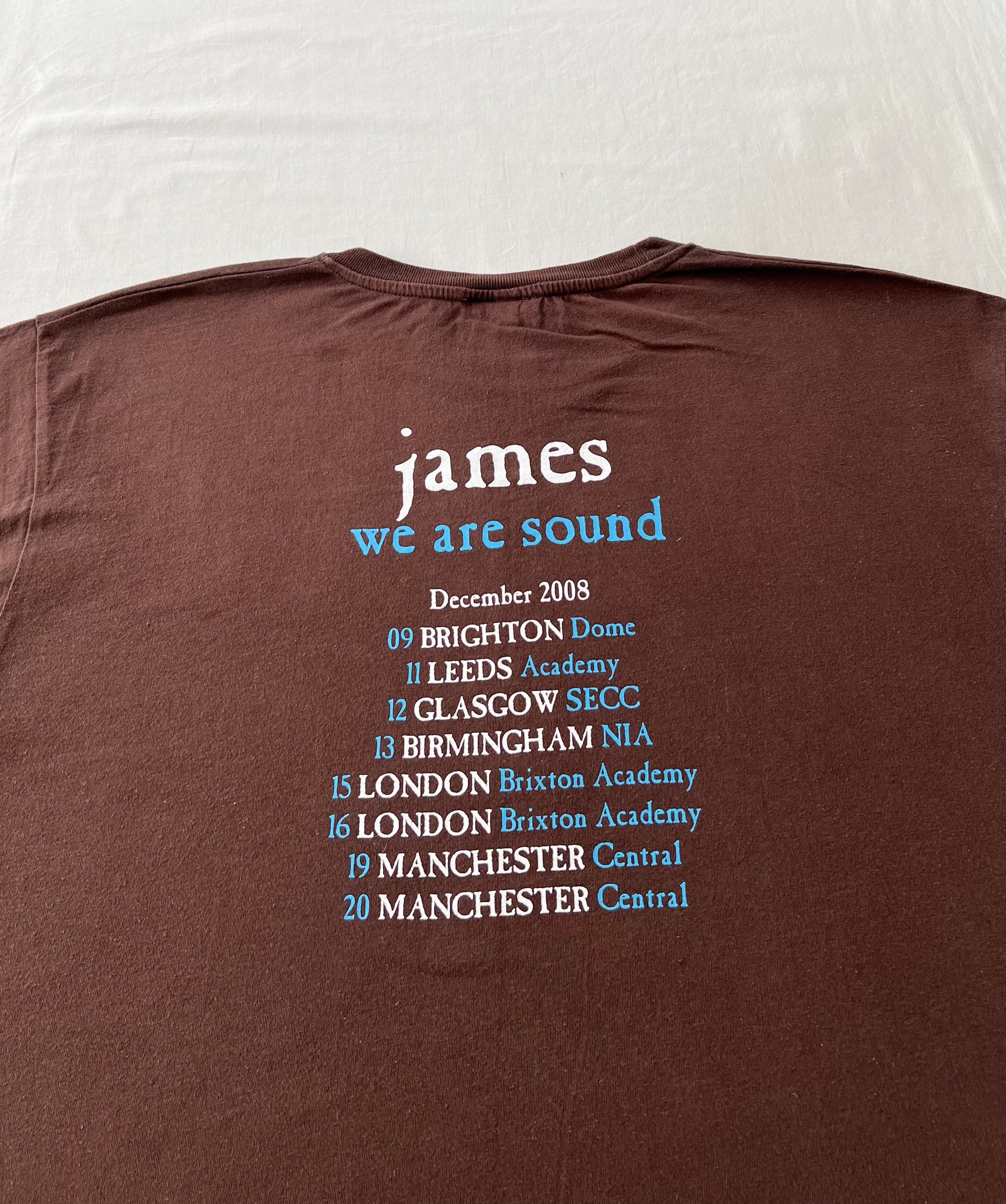 Band Tees Vintage 2008 James We are Sound Brown Rock Band T-shirt Size US XL / EU 56 / 4 - 13 Thumbnail