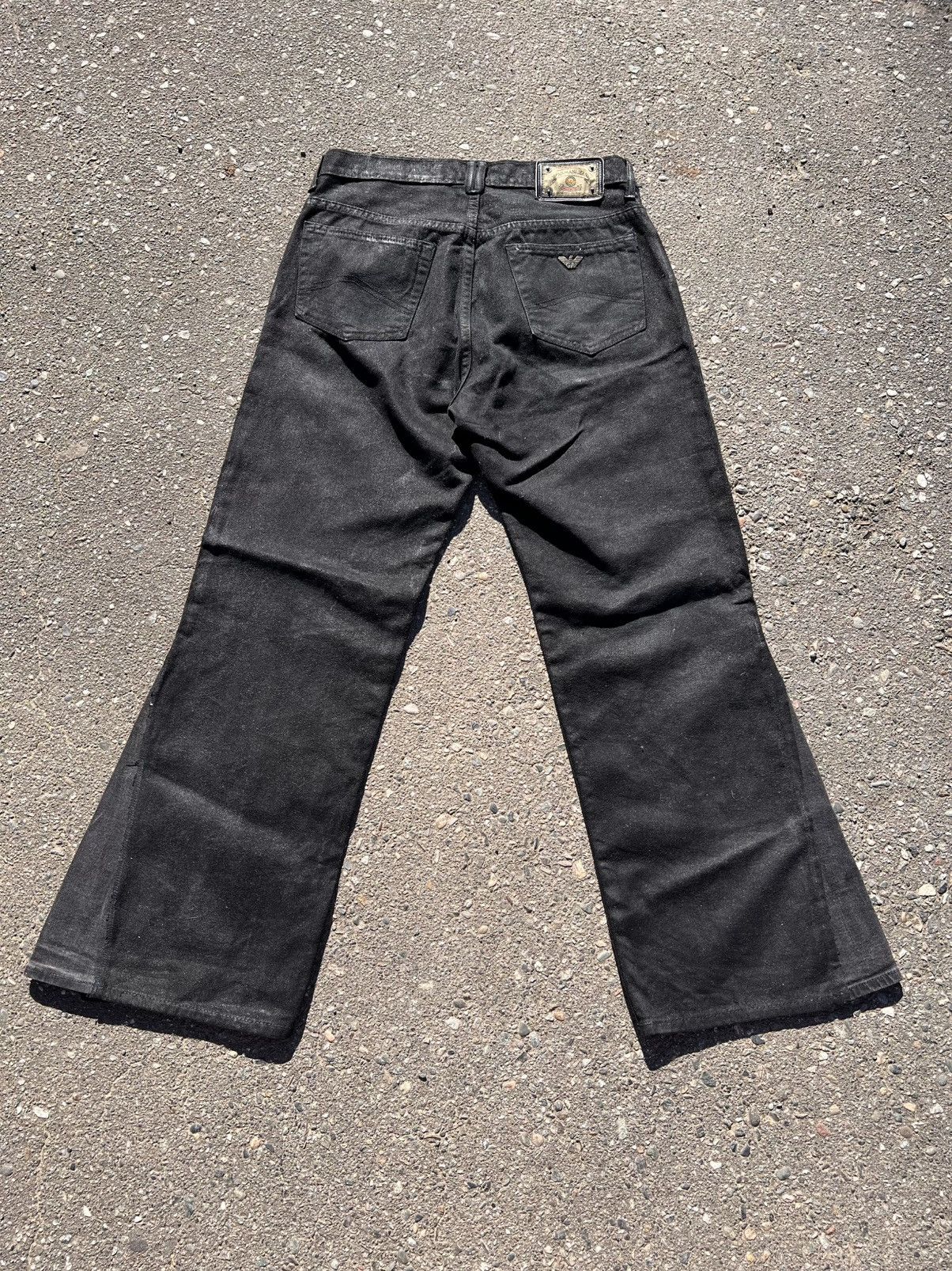 Vintage NovocentoNovantanove “rmani” flared heavy waxed jeans Size US 34 / EU 50 - 2 Thumbnail