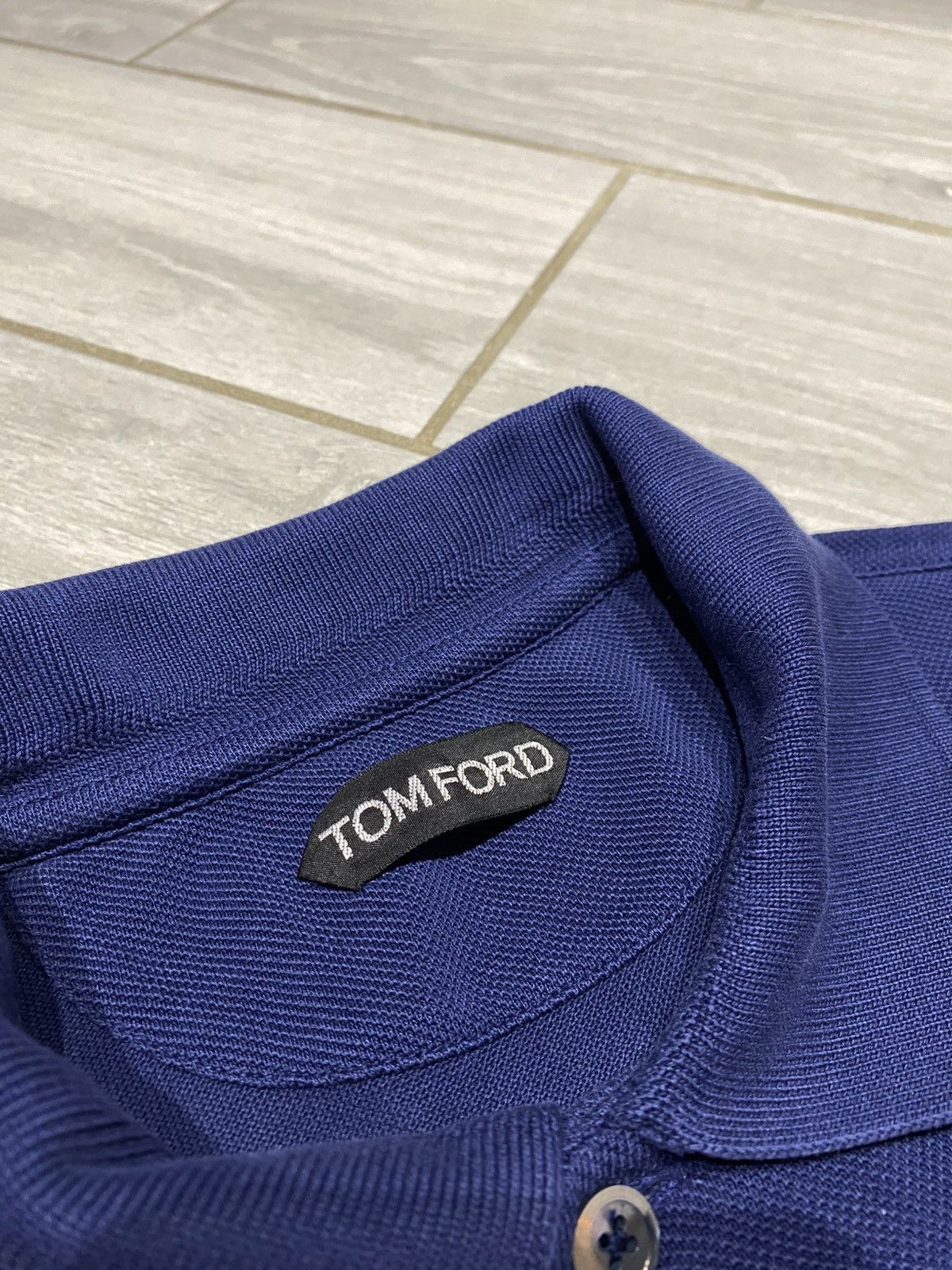 Tom Ford TOM FORD short-sleeve Polo Shirt | Blue Luxury Size US L / EU 52-54 / 3 - 4 Thumbnail