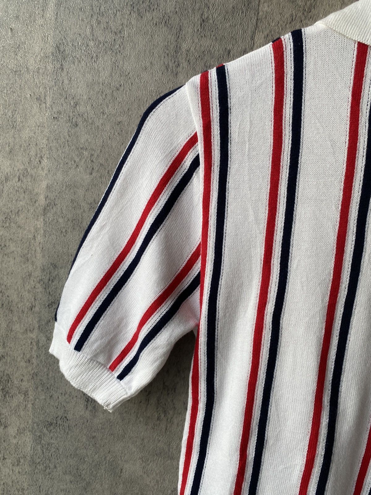 Thom Browne Thom Browne RWB-Stripe Knitted Cotton Polo Shirt Size US XS / EU 42 / 0 - 10 Thumbnail