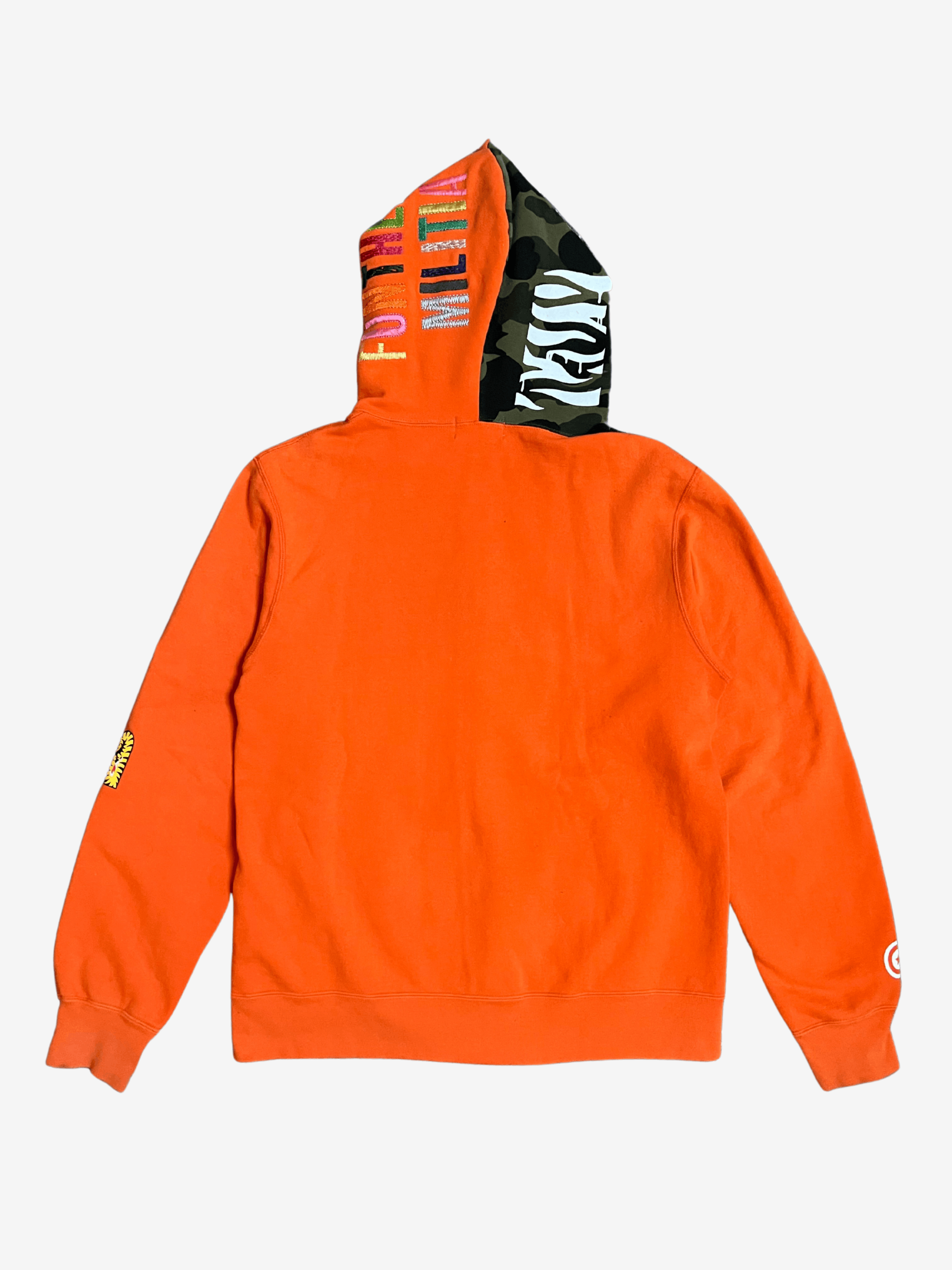 Bape A Bathing Ape Orange Tiger Shark Full Zip Up Hoodie Size US XL / EU 56 / 4 - 2 Thumbnail