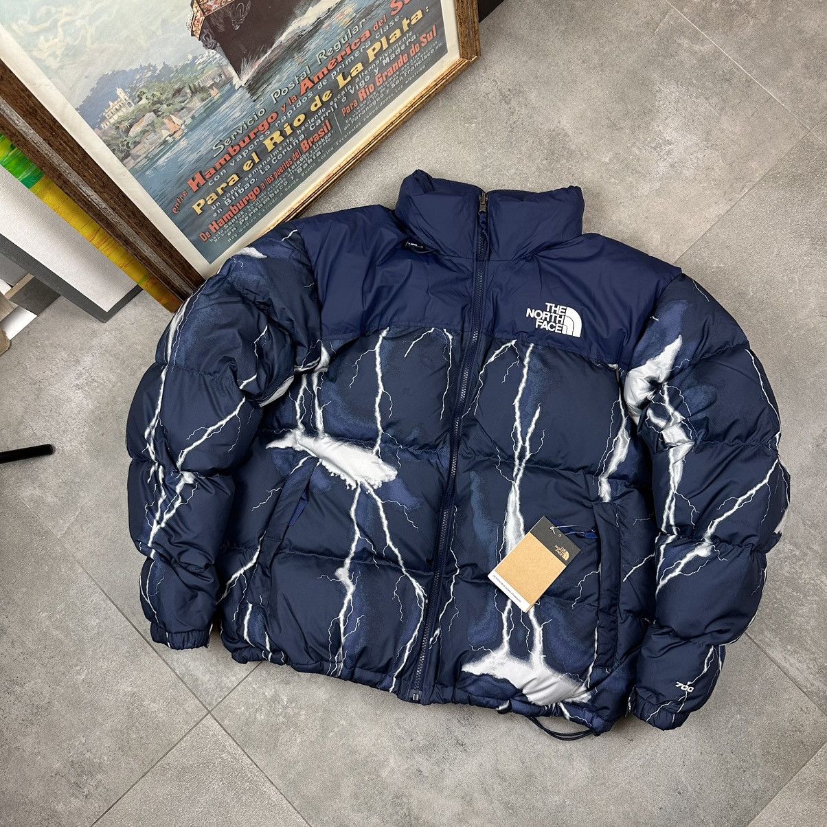 image of Outdoor Life x The North Face Nuptse 700 Lightning Puffer Jacket XL Outdoor in Navy, Men's