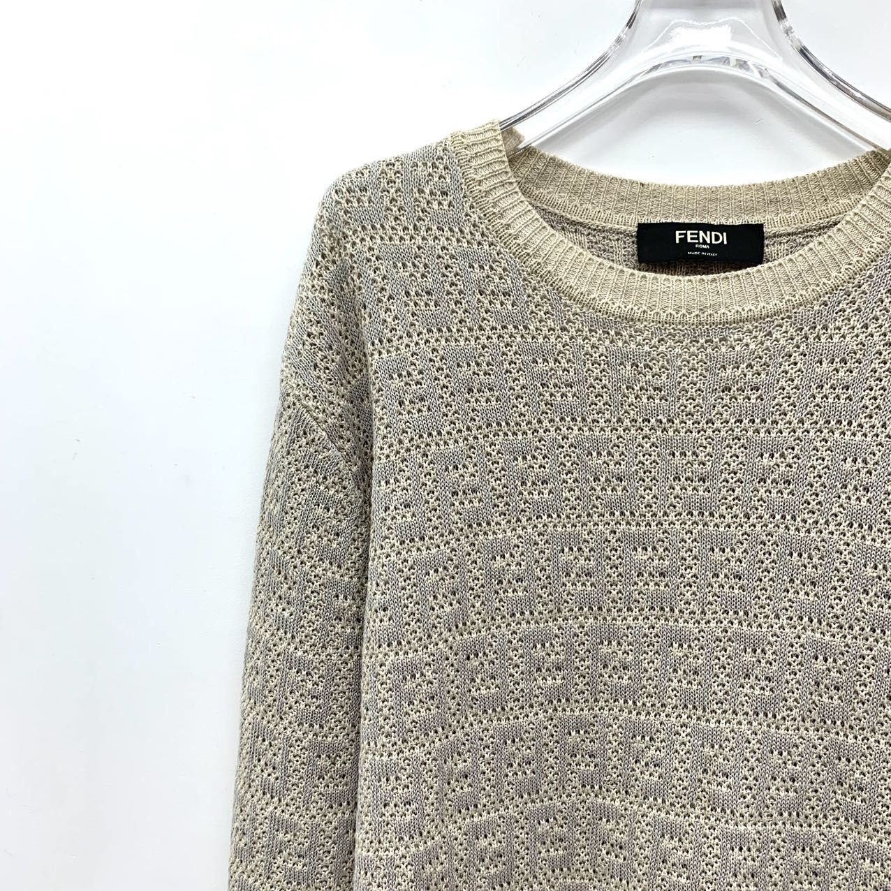 Fendi Fendi Logo Monogram Long Sleeve Knit Sweater K26WX Size US M / EU 48-50 / 2 - 3 Thumbnail