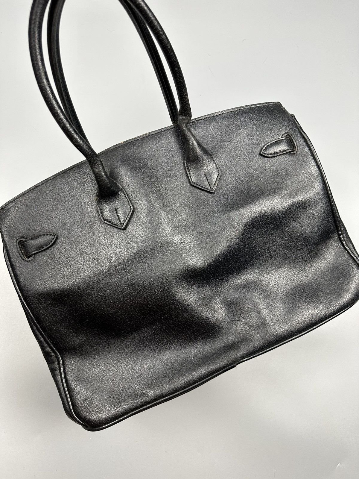Handmade Hermes Birkin Inspired Custom Leather Handmade Bag Size ONE SIZE - 12 Thumbnail