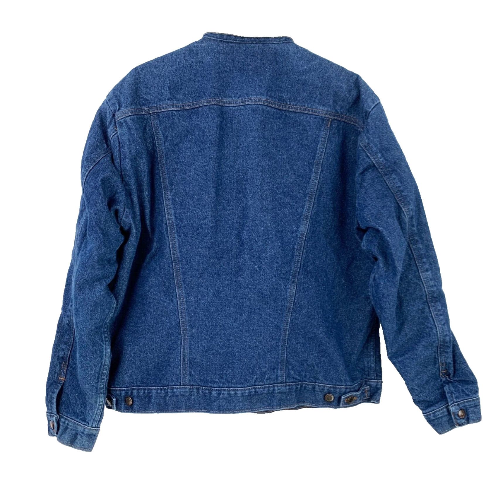 Wrangler VINTAGE Wrangler Jacket Denim Blue 44 Men Lined Chore Work Embroidered Discovery Spirit Size US 44 / EU 60 - 4 Thumbnail