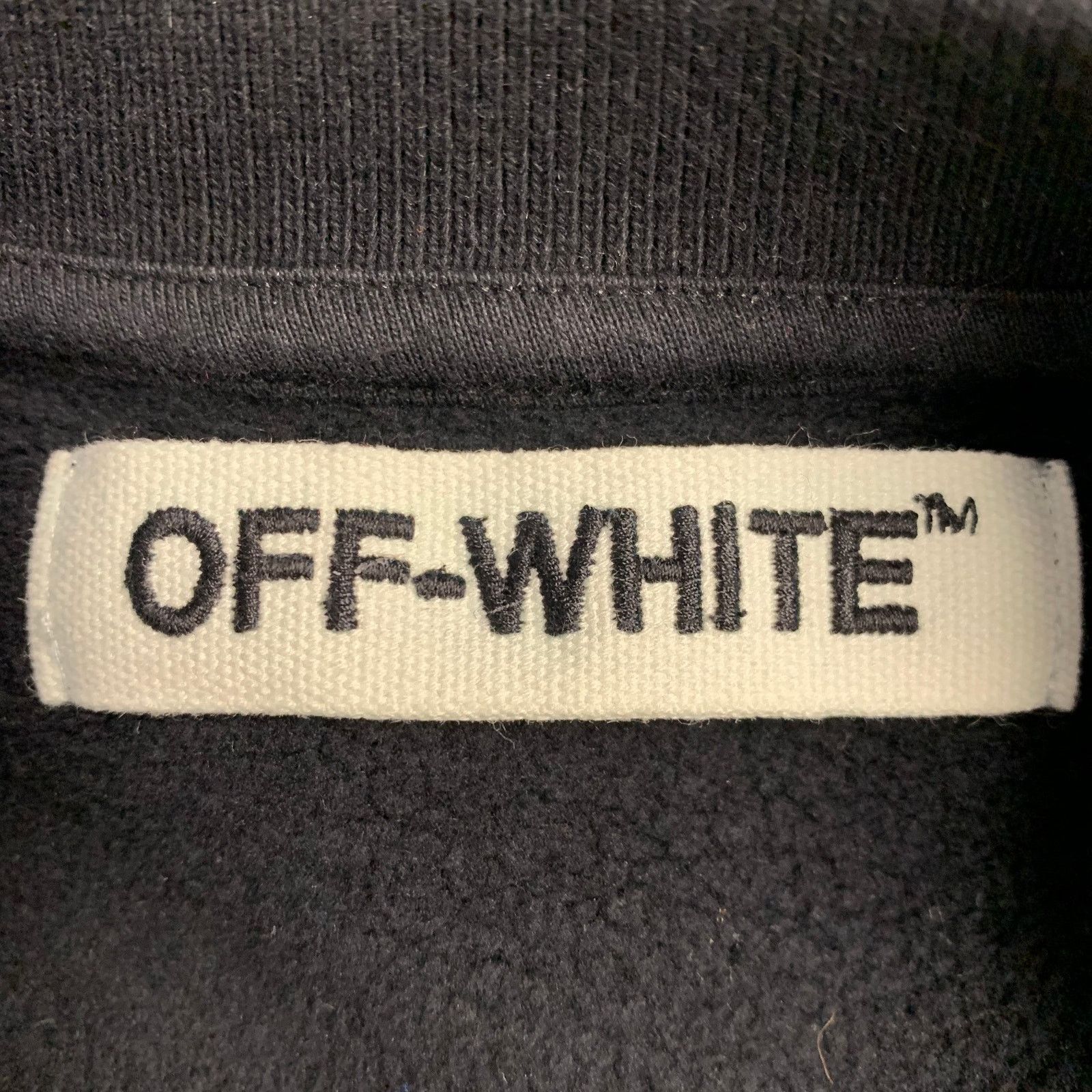 Off-White Downtown Black White Graphic Cotton Crew Neck Sweatshirt Size US M / EU 48-50 / 2 - 6 Thumbnail