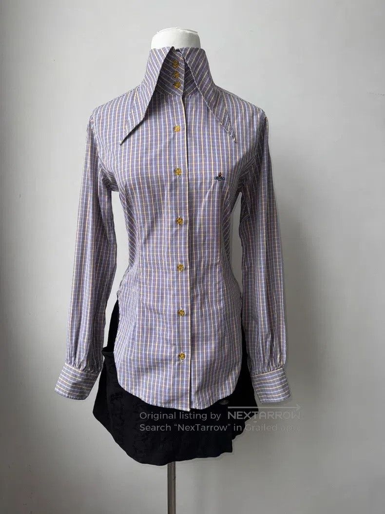 Vivienne Westwood Vivienne Westwood Rare 90s Pointed Collar Shirt Size S / US 4 / IT 40 - 2 Thumbnail
