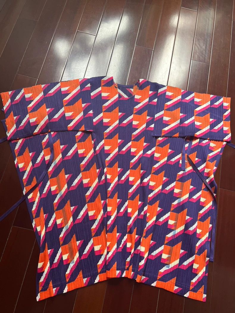 Issey Miyake Issey Miyake size:4 Yellow and purple pleated short-sleeve Size S / US 4 / IT 40 - 2 Thumbnail