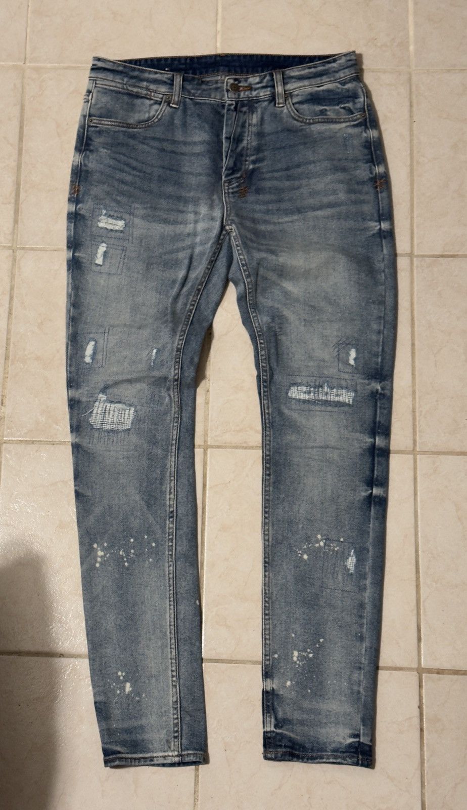 Ksubi Ksubi Blue Van Winkle North Trashed Jeans Size US 33 - 1 Thumbnail