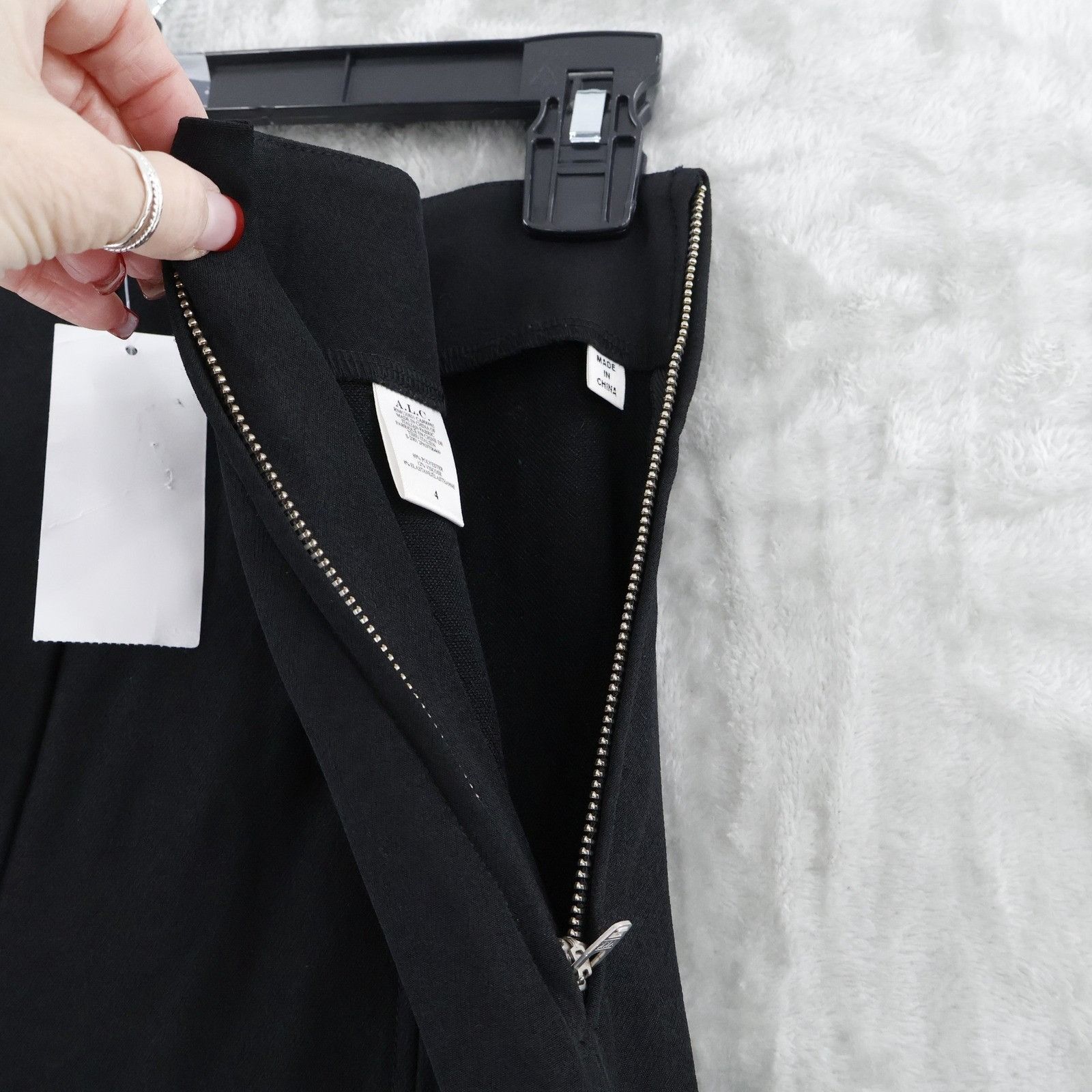 A.L.C. A.L.C. Brooks Pant High Waisted Side Zip Womens 4 Black NWT Size 27" / US 4 / IT 40 - 10 Thumbnail