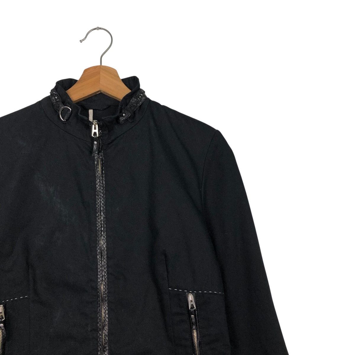 Vintage 📌Vintage Cropped Biker Jacket Visconf Made in Italy Size US M / EU 48-50 / 2 - 7 Thumbnail