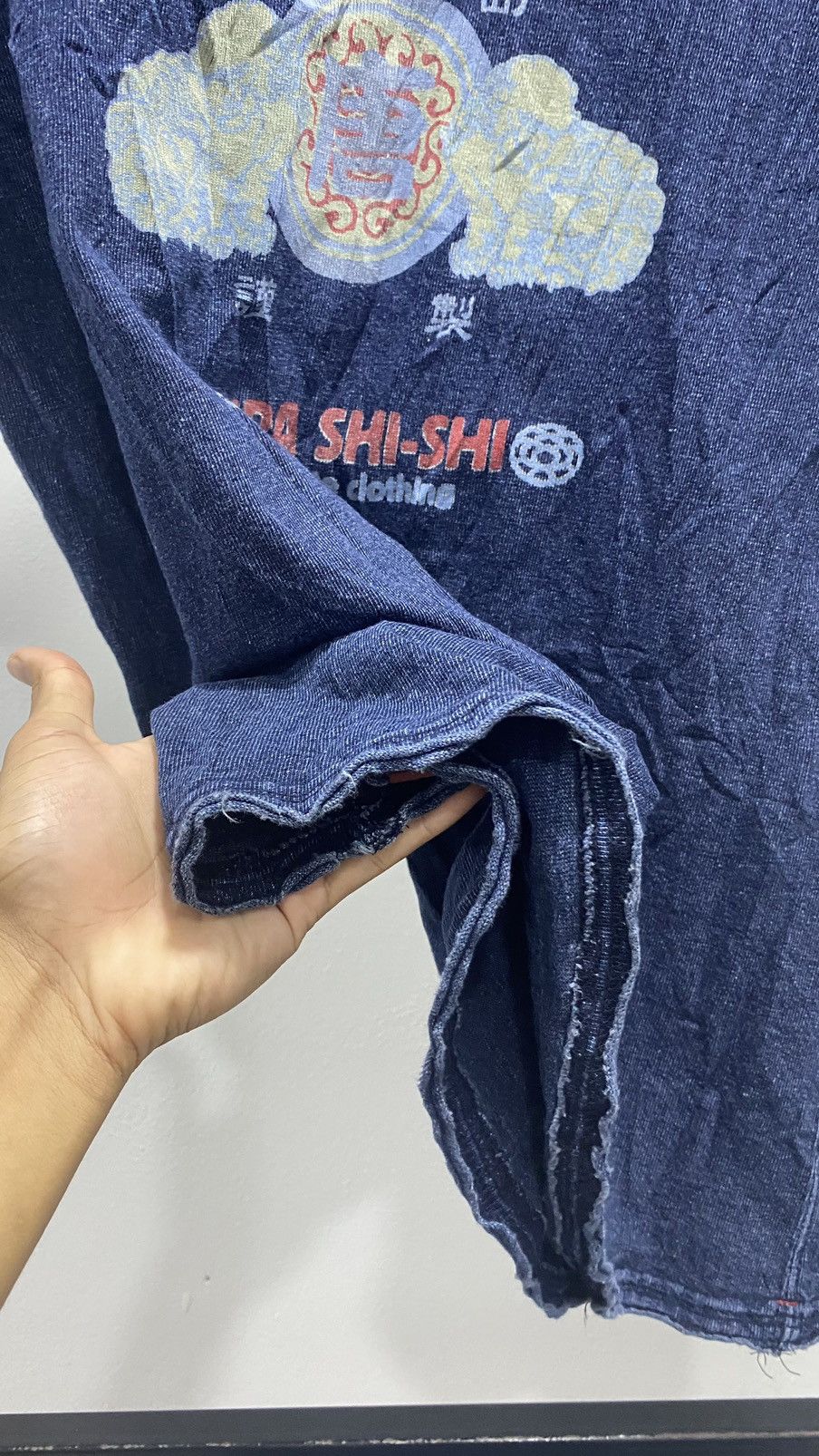 Indigo Distressed Indigo Japan Kura Shi Shi like Kapital Size US XL / EU 56 / 4 - 6 Thumbnail