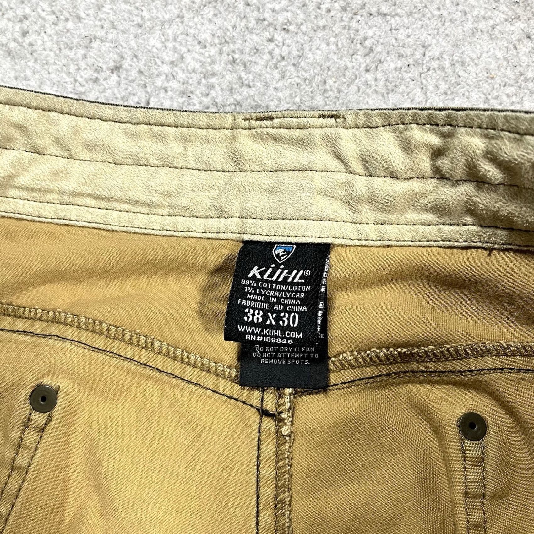 Vintage Kuhl Pants Mens 38x30 Patina Dye Easy Rydr Cargo Stretch Work 5-Pocket Green Cotton Regular Mens Size US 38 / EU 54 - 2 Thumbnail