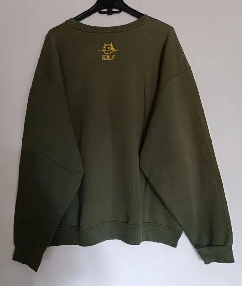 Vintage Sweater Y2K Felix the cat military parody crewneck Size US L / EU 52-54 / 3 - 3 Thumbnail