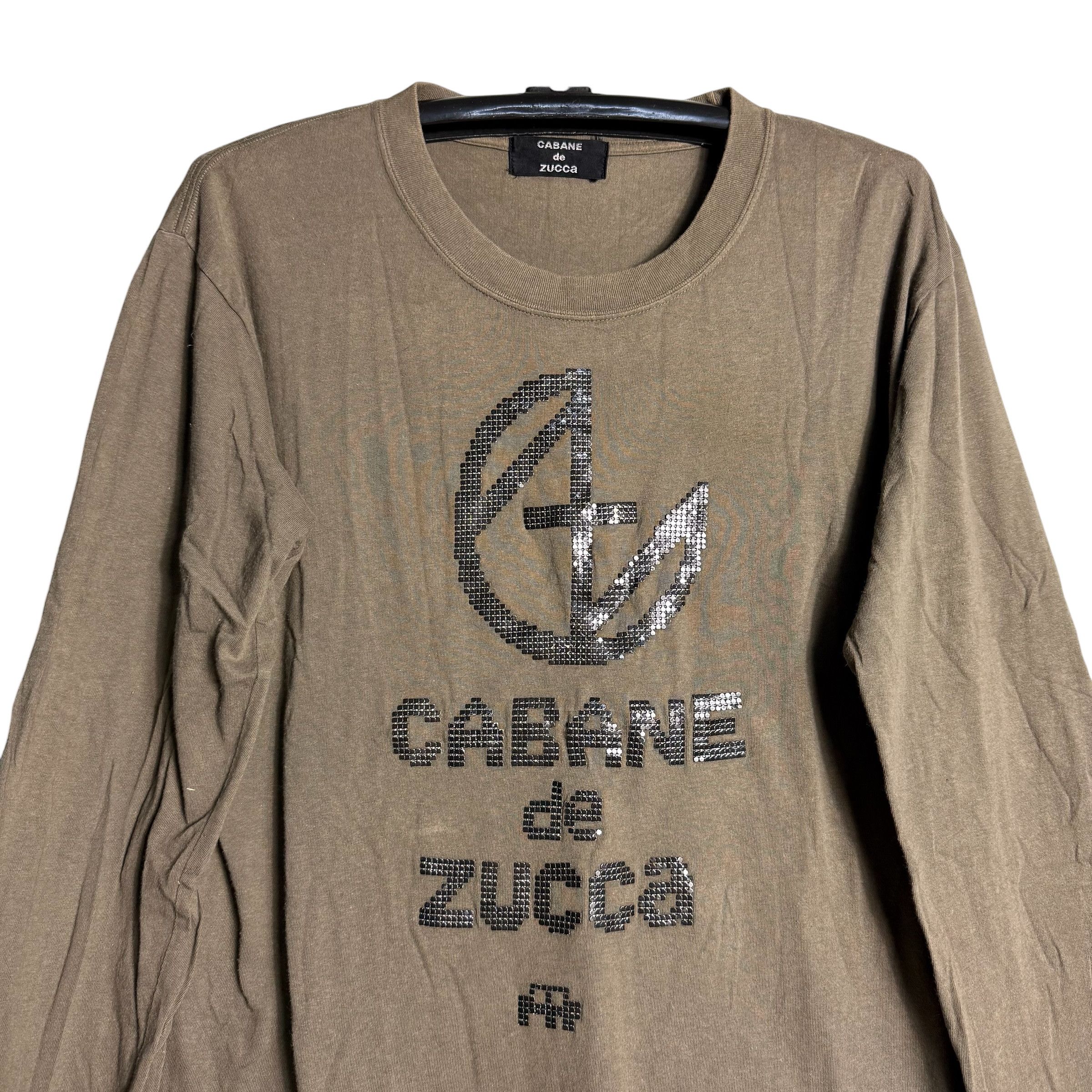 CABANE de ZUCCa 🔥RARE🔥Cabane De Zucca Steel Sequins Logo L/S T-shirt Size US M / EU 48-50 / 2 - 2 Thumbnail
