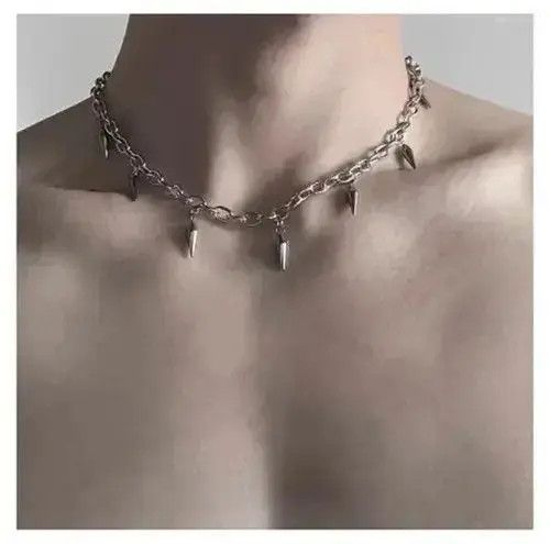 Japanese Brand Unisex punk pendant choker chain spike necklace vintage rock Size ONE SIZE - 1 Thumbnail