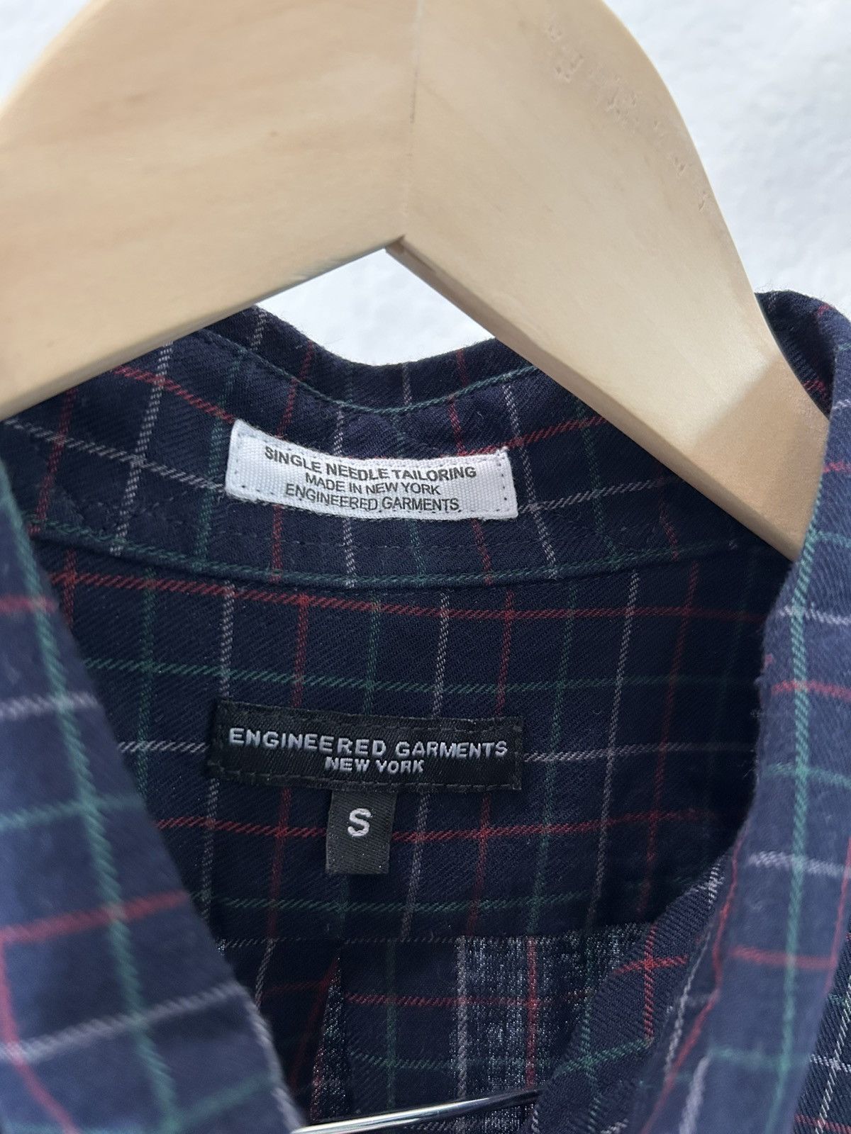 Engineered Garments FW21 19 Century BD Shirt in Navy Cotton Tattersall size S Size US S / EU 44-46 / 1 - 4 Thumbnail