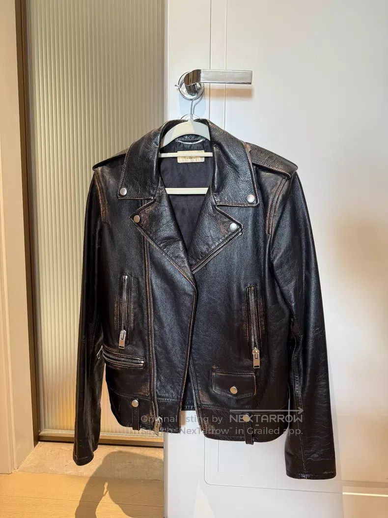 Saint Laurent Paris Saint Laurent Paris Distressed Leather Jacket Size US S / EU 44-46 / 1 - 1 Thumbnail