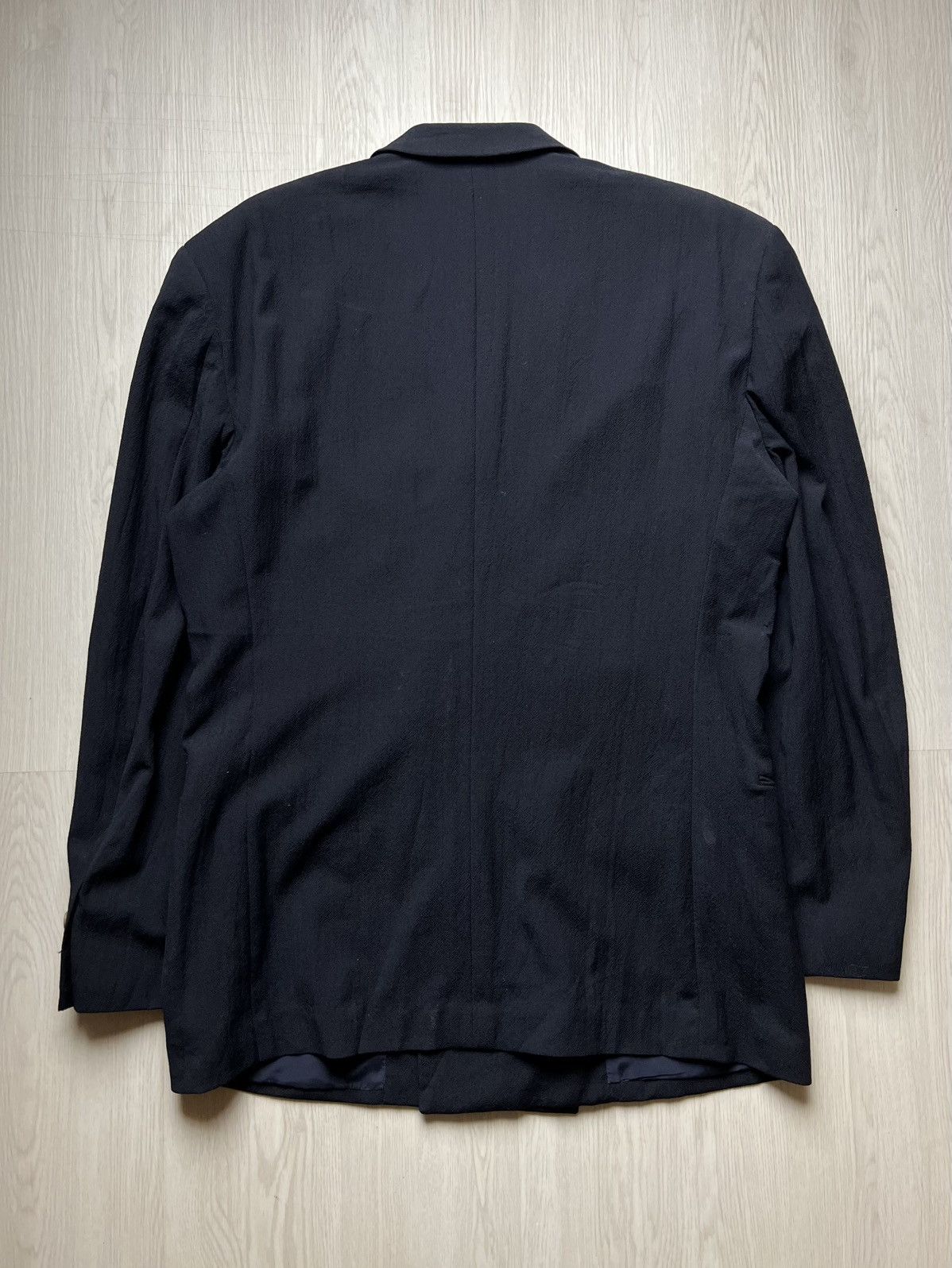 Issey Miyake Vintage 80s Issey Miyake Double Breasted Wool Blazer Size 52R - 3 Thumbnail