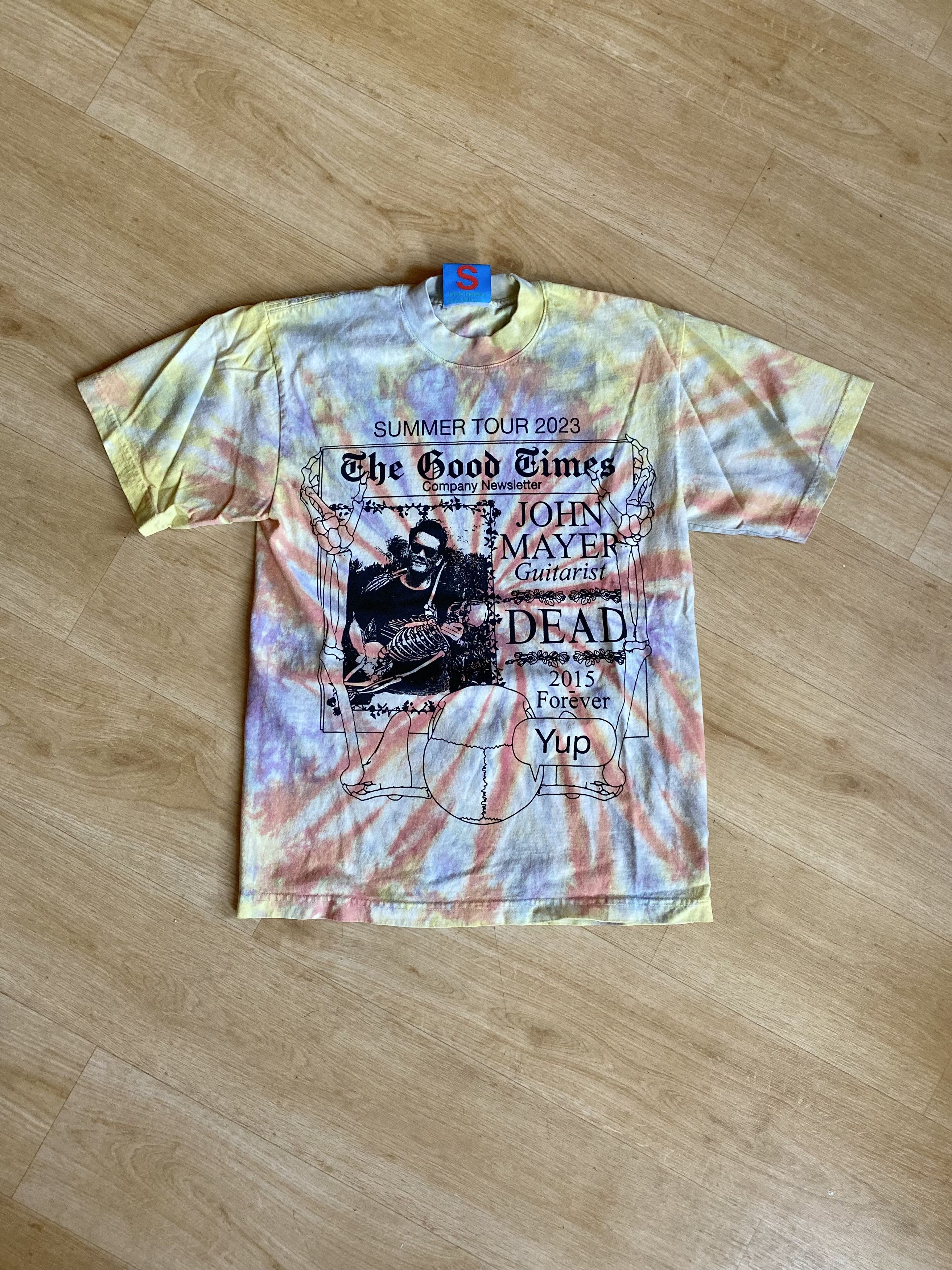 Image of Online Ceramics John Mayer Dead in Tie Dye, Men's (Size Small)