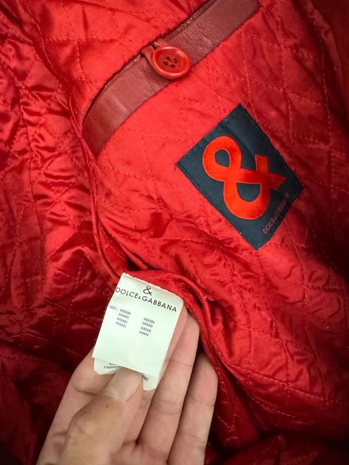 Dolce & Gabbana Dolce & Gabbana red trucker Jacket (S) Size US S / EU 44-46 / 1 - 7 Thumbnail