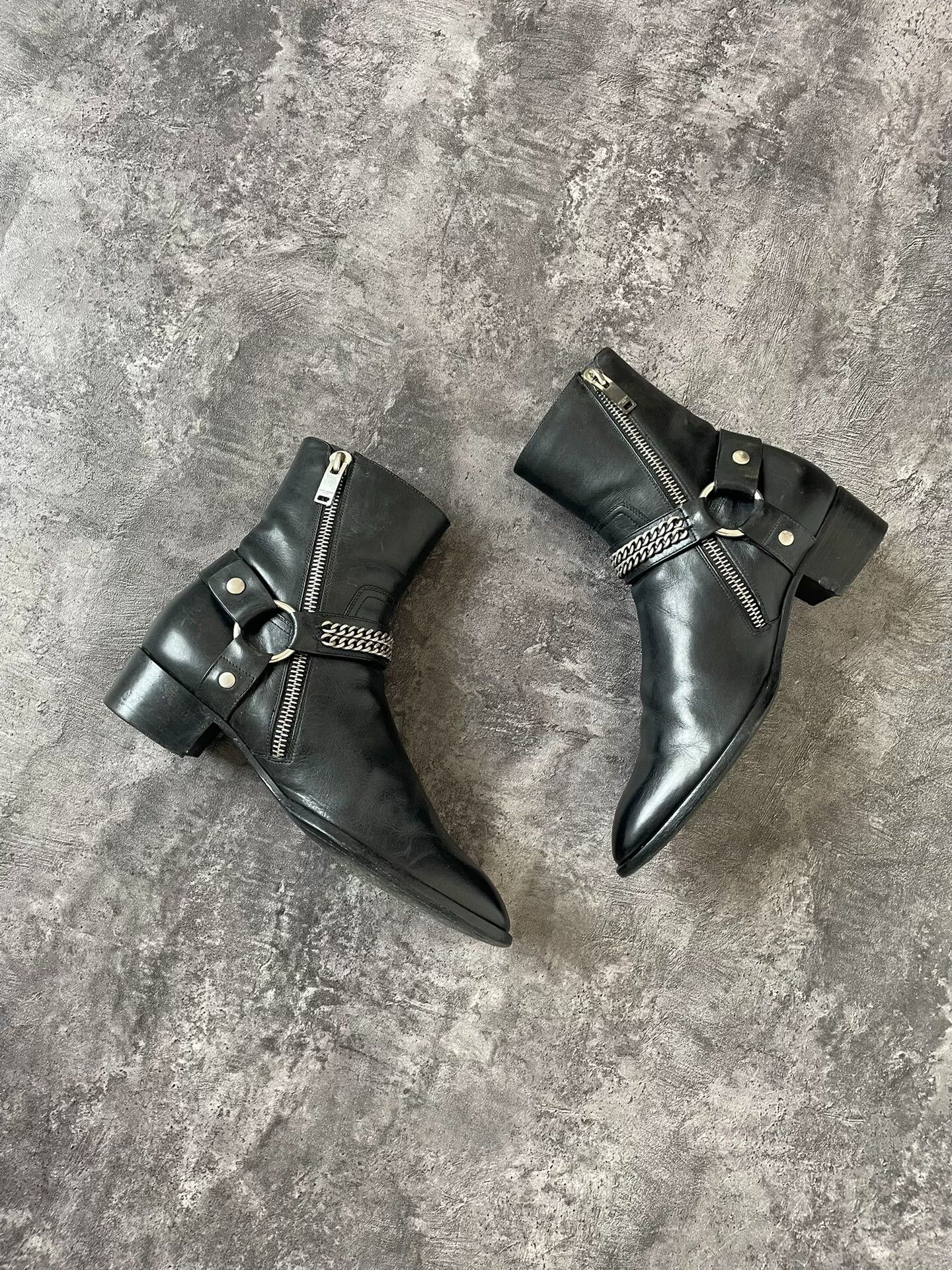 Saint Laurent Paris saint laurent chain detail chelsea boots Size US 6.5 / EU 39-40 - 1 Thumbnail