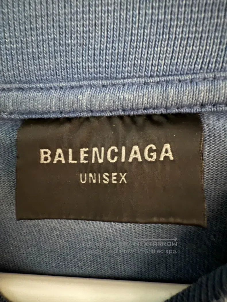 Balenciaga Balenciaga Washed Phantom Blue 3B Phantom Short Sleeve Size US M / EU 48-50 / 2 - 3 Thumbnail