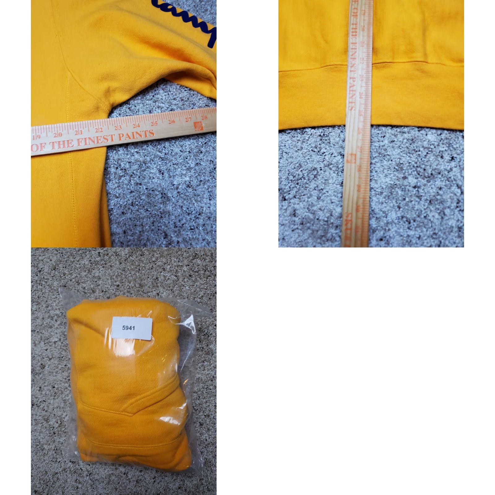 Champion Champion Hoodie Men's M Yellow Long Sleeve Pullover Spell Out Reverse Weave Athletic Heavyweight Streetwear Size US M / EU 48-50 / 2 - 9 Thumbnail