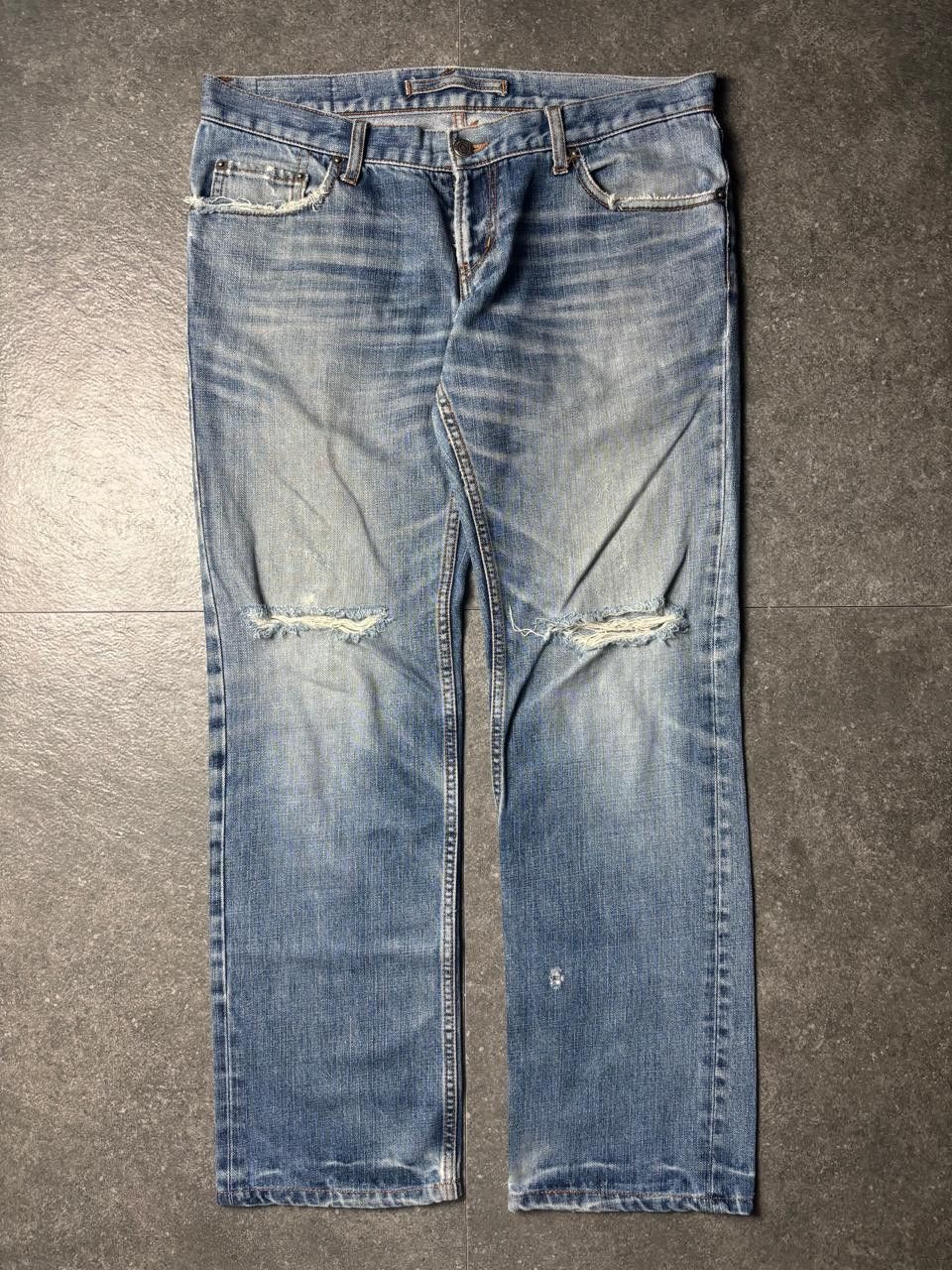 PPFM 2000s PPFM Snake Skin Pocket Distressed Jeans Size US 34 / EU 50 - 10 Thumbnail