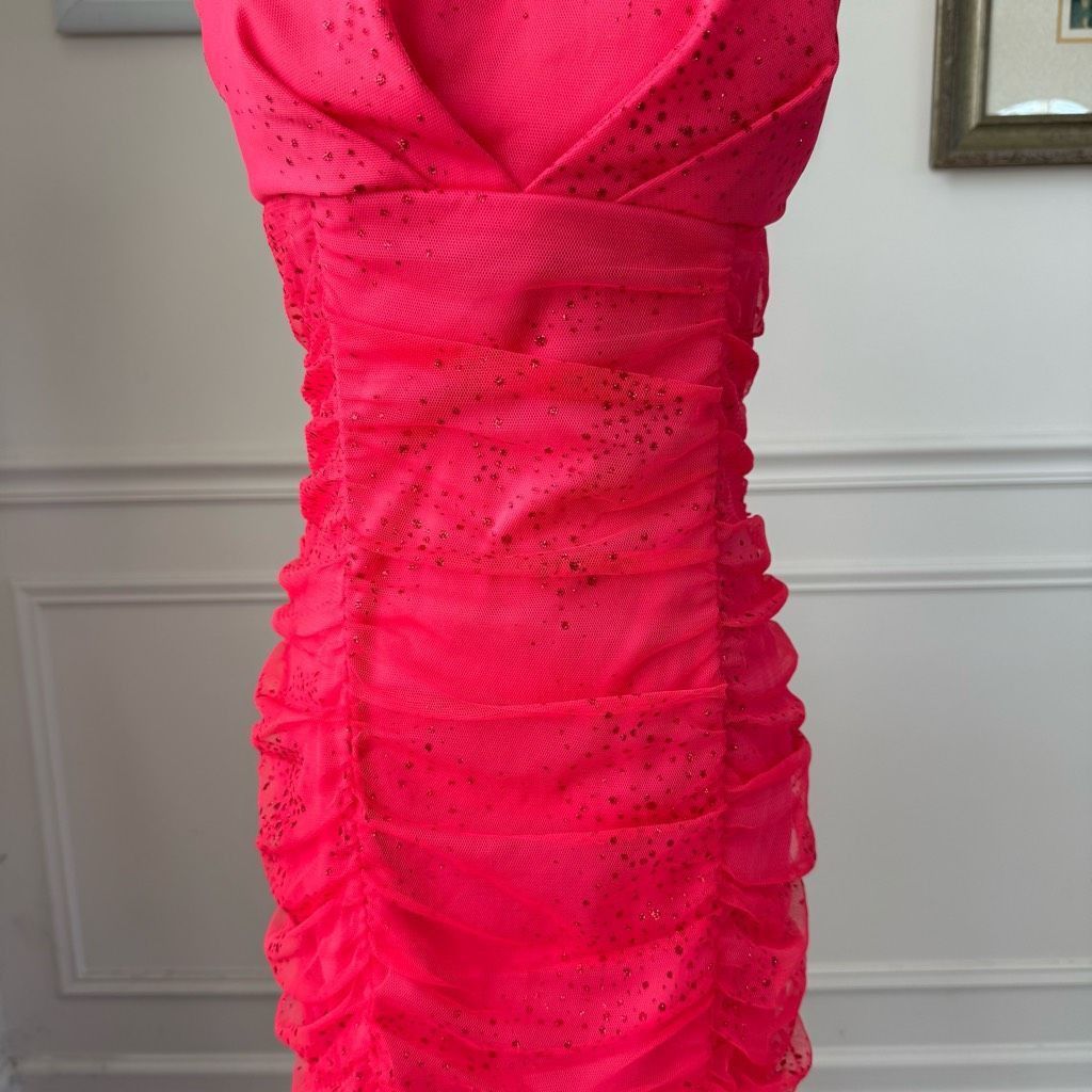 Other Vintage Y2K Byline A Byer One Shoulder Ruched Electric Water Size M / US 6-8 / IT 42-44 - 3 Thumbnail
