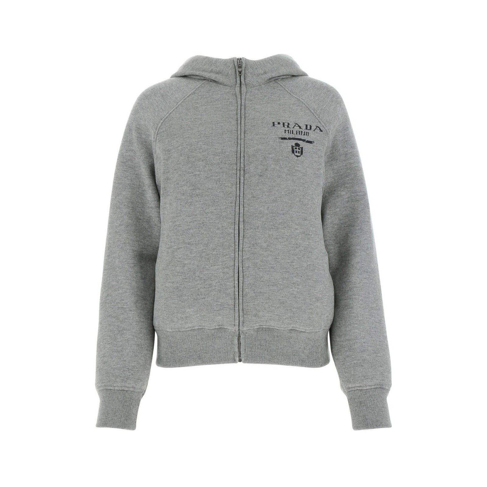 Prada PRADA Gray Cashmere Blend Down Jacket New And Authentic (Wom Size XS / US 0-2 / IT 36-38 - 1 Thumbnail
