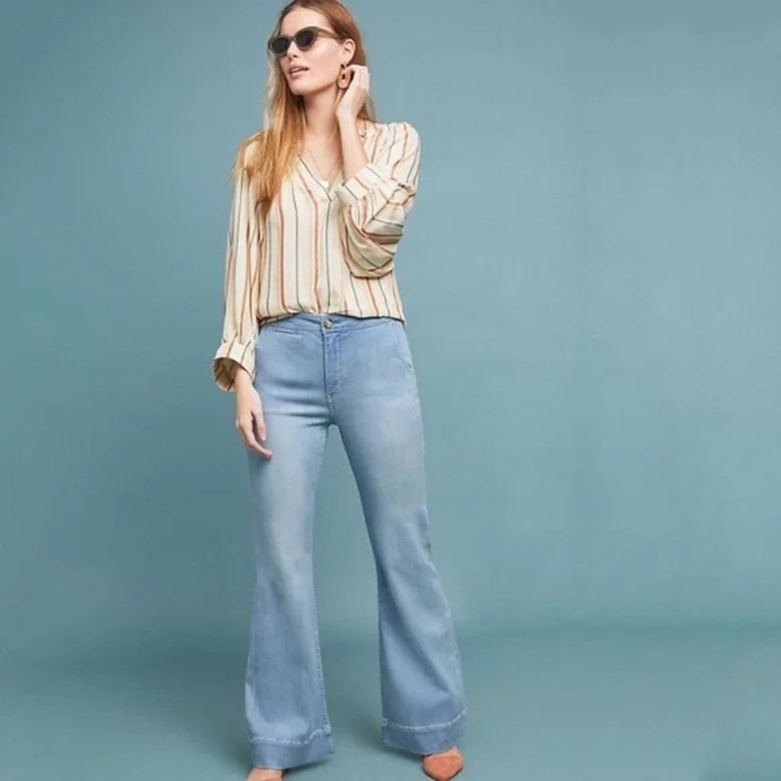 Anthropologie Anthropologie Pilcro High Rise Bootcut Denim Jeans Womens 26 Size 26" / US 2 / IT 38 - 3 Thumbnail