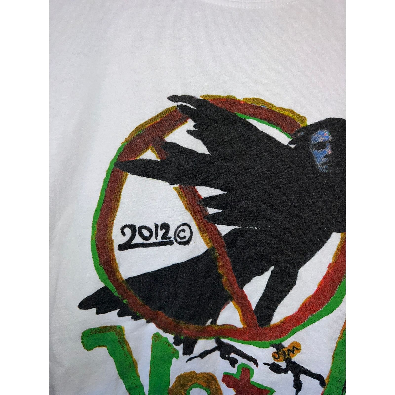 Gildan Vote Shirt Raven Peace Art Artwork Jim White 2012 Tee 2XL Size US XXL / EU 58 / 5 - 3 Thumbnail