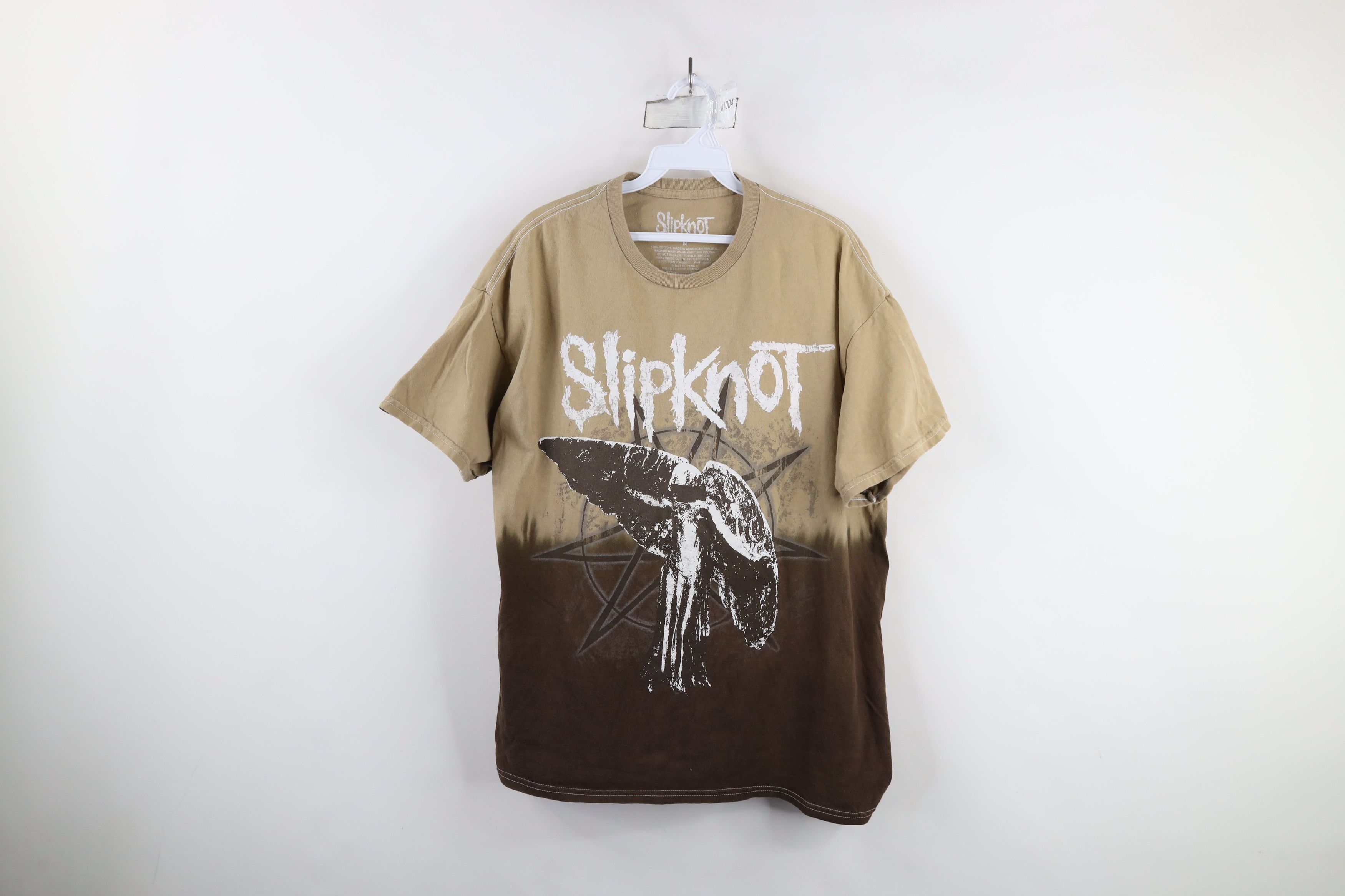 Vintage Retro Y2K Spell Out Pentagram Angel Slipknot Band T-Shirt Size US M / EU 48-50 / 2 - 1 Thumbnail