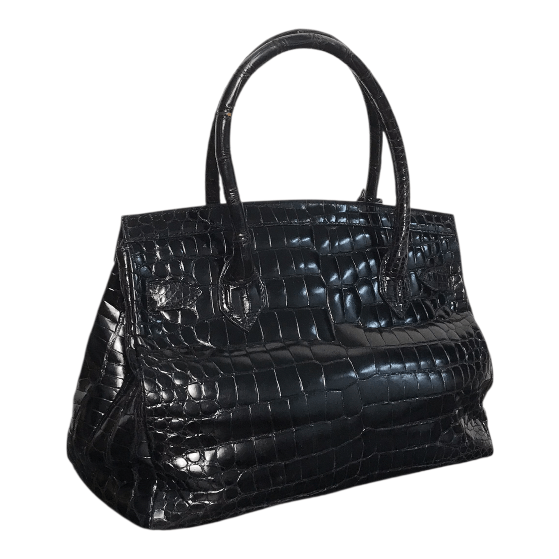 Leather G.Borri Crocodile Leather Birkin Handbag Size ONE SIZE - 9 Thumbnail
