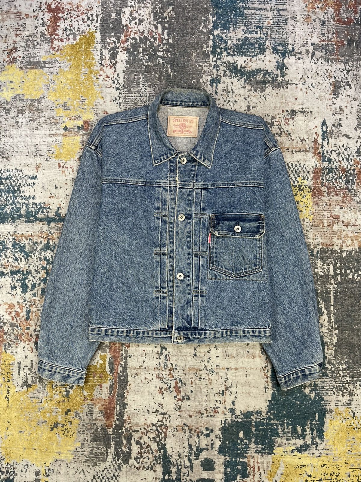 Spellbound Spell Bound Vtg Type I Buckle Cinch Back Denim Trucker Size US M / EU 48-50 / 2 - 1 Thumbnail