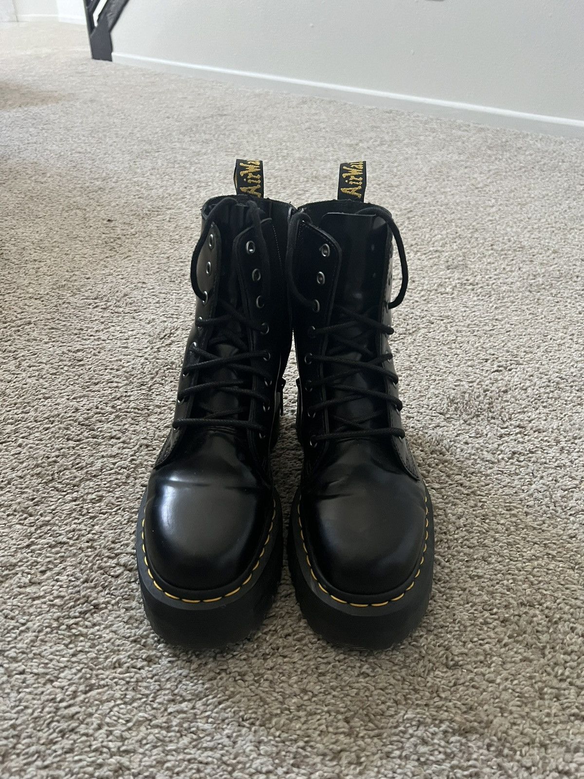 image of Dr Martens Doc Martens Men’S Platform Boots in Black, Men's (Size 8)