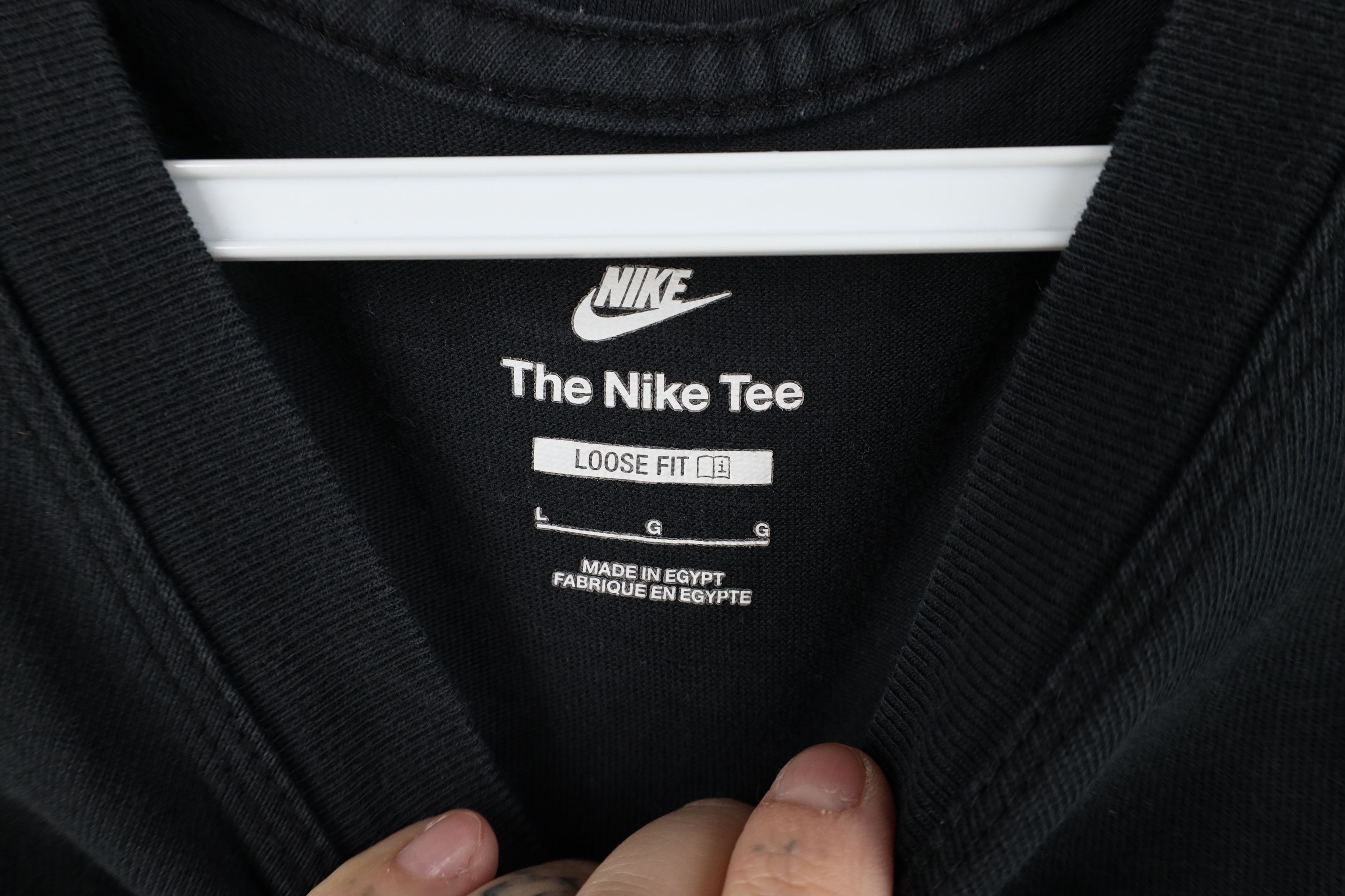 Nike Vintage Y2K Nike Center Swoosh Loose Fit Cropped T-Shirt Size L / US 10 / IT 46 - 9 Thumbnail