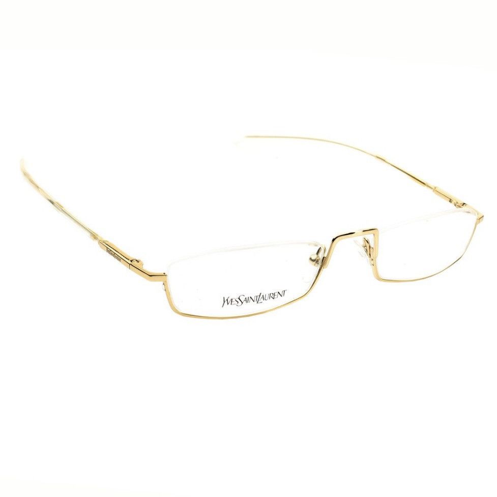 Yves Saint Laurent YVES SAINT LAURENT 90s Gold Flat Glasses w/ Case & Packaging Size ONE SIZE - 2 Thumbnail