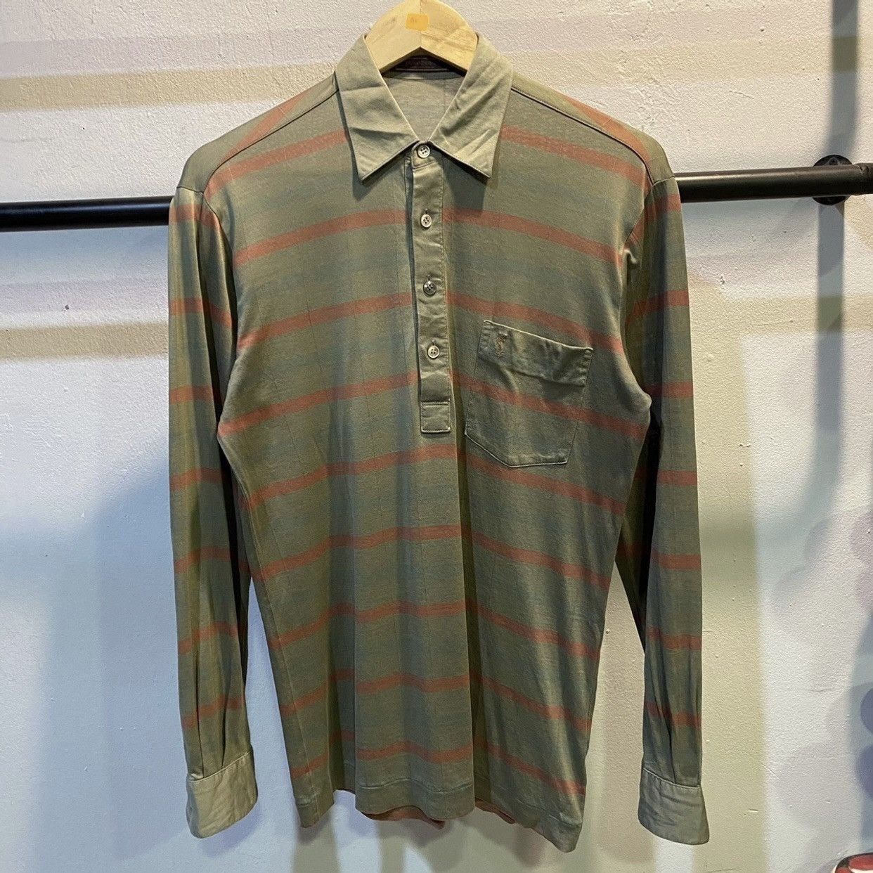 Yves Saint Laurent VINTAGE YSL TRICOTS POUR HOMME MADE JAPAN LONGSLEEVE POLOS Size US M / EU 48-50 / 2 - 1 Thumbnail