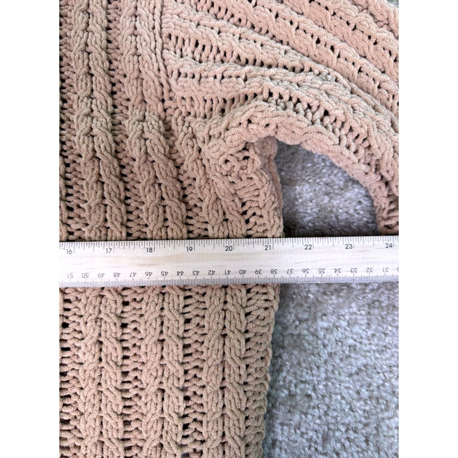 Vintage Aerie Sweater Womens Small Brown 1/4 Zip Cable Knit Pullover Heavyweight E228 Size XS / US 0-2 / IT 36-38 - 7 Thumbnail