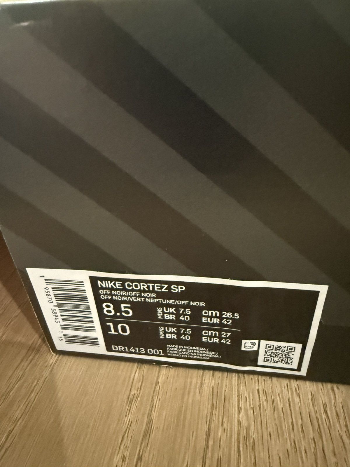Nike Nike Cortez Classic x Union LA Off Noir Size 8.5 In Hand Size US 8.5 / EU 41-42 - 10 Thumbnail