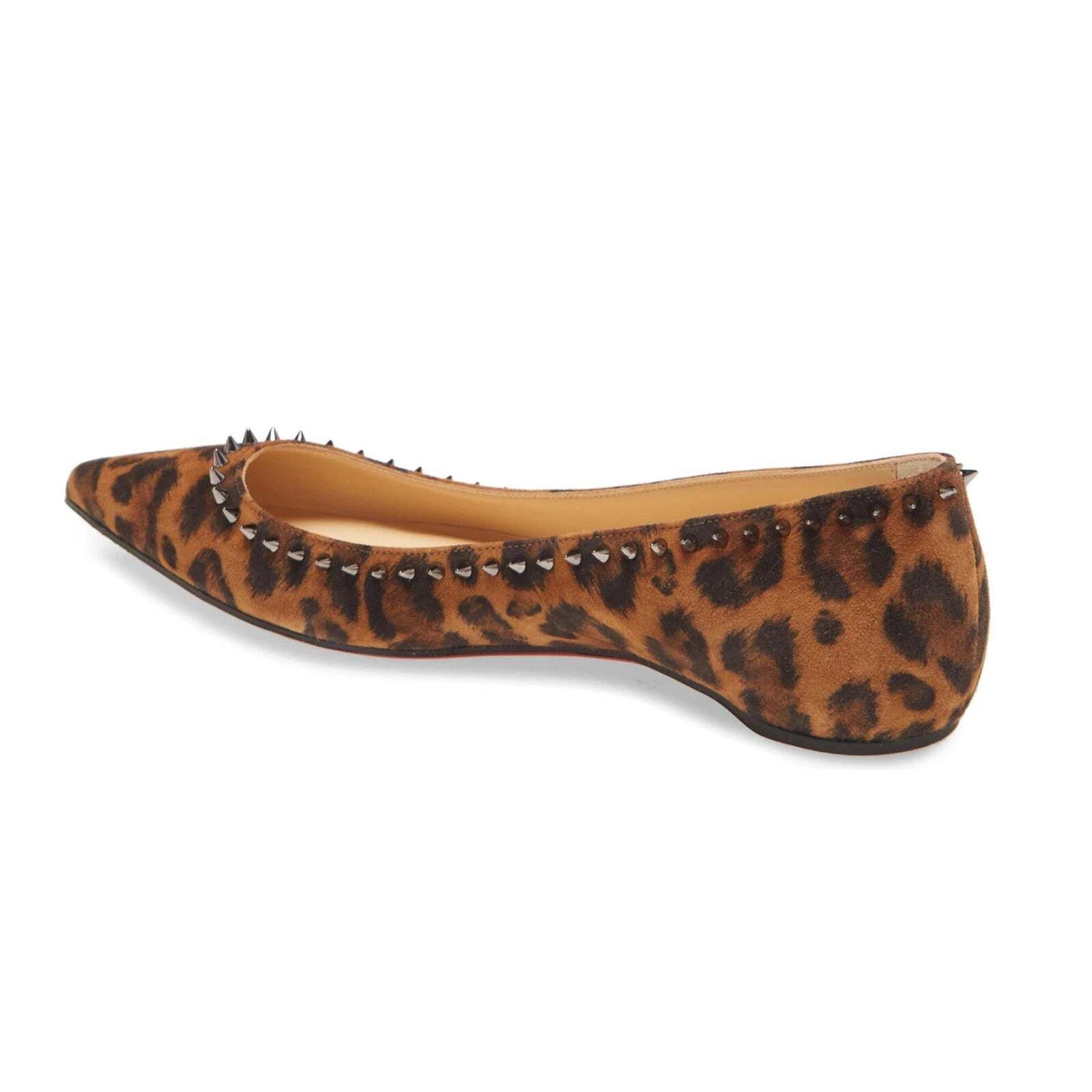 Christian Louboutin Christian Louboutin Anjalina Flat Leopard Black Brown Spike Size US 8 / IT 38 - 8 Thumbnail