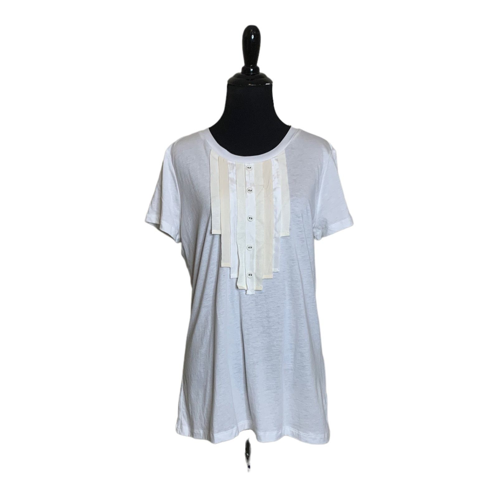 Gap Gap white short sleeves blouse tee size Large Size L / US 10 / IT 46 - 11 Thumbnail